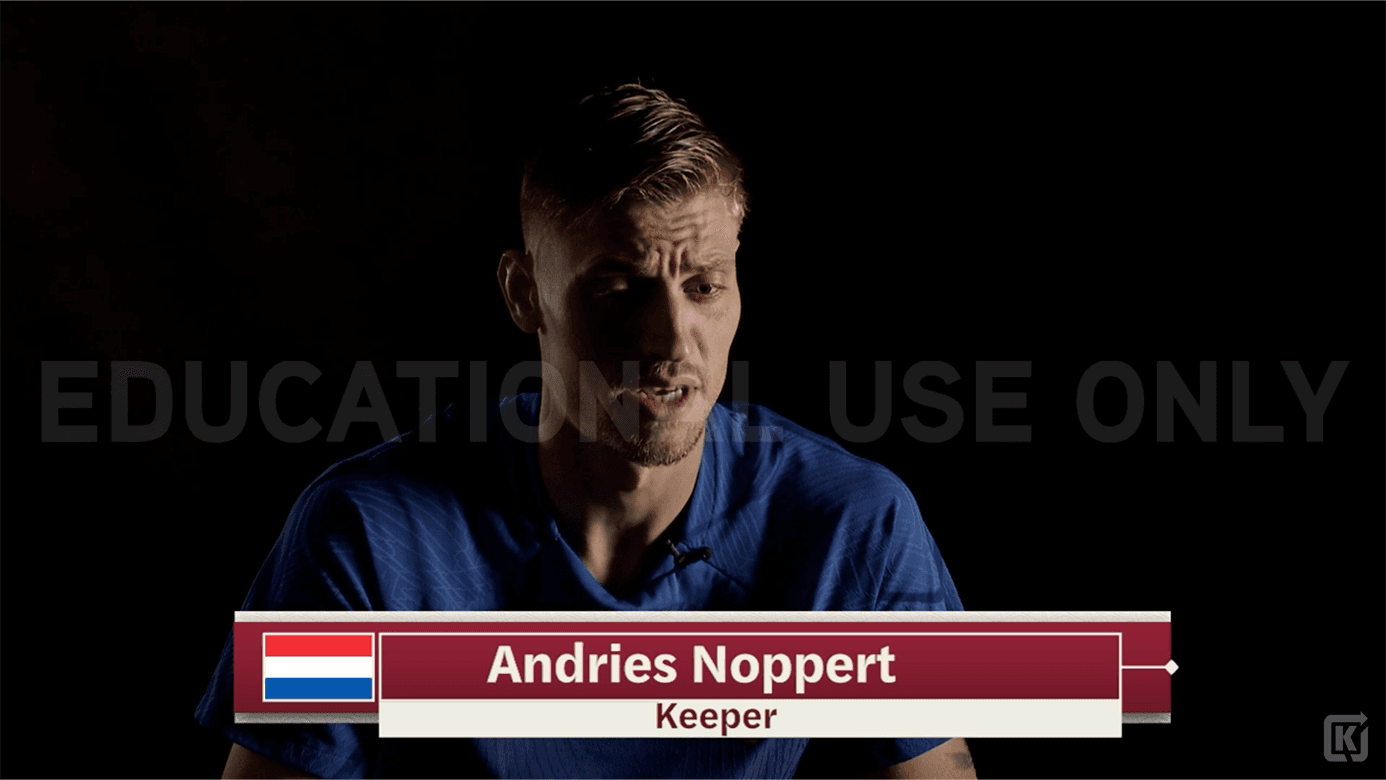 Projectbeeld van Andries Noppert WK 2022 Documentaire